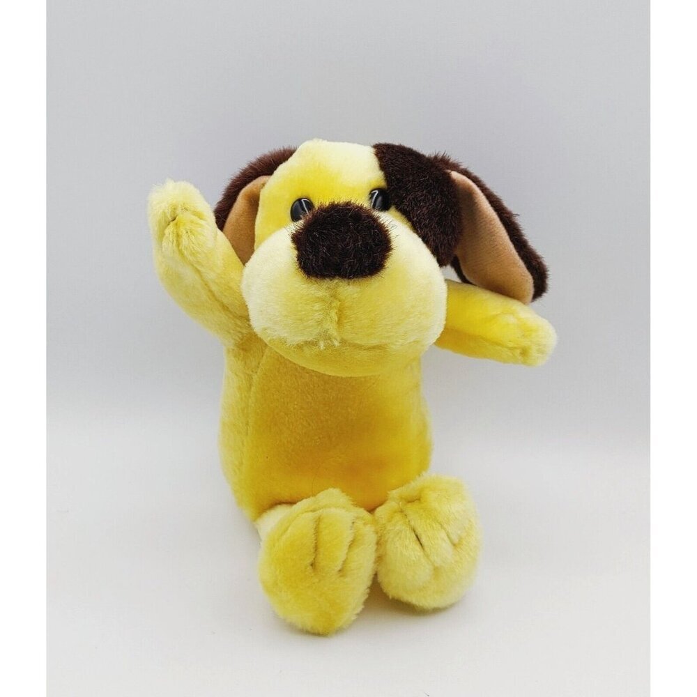 Golden Rich Yellow Brown Dog Plush  Stuffed Animal 11" Puppy Vintage